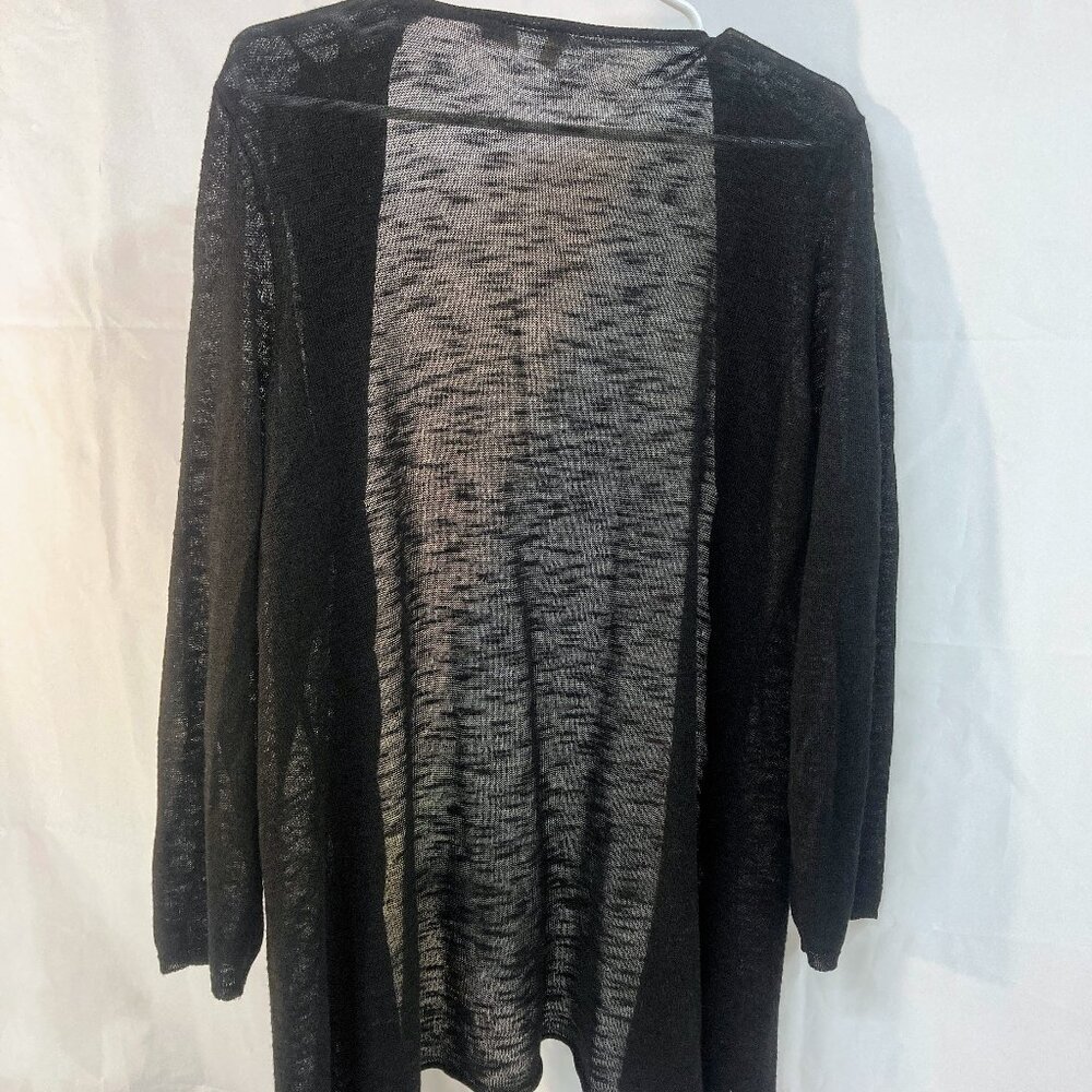 Anthropologie Moth lightweight, open-front black cardigan with unique details, L